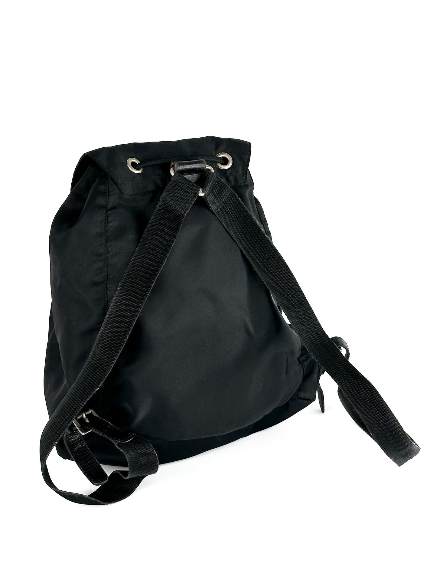 Prada Nylon Vela Mini Cinch Backpack Black