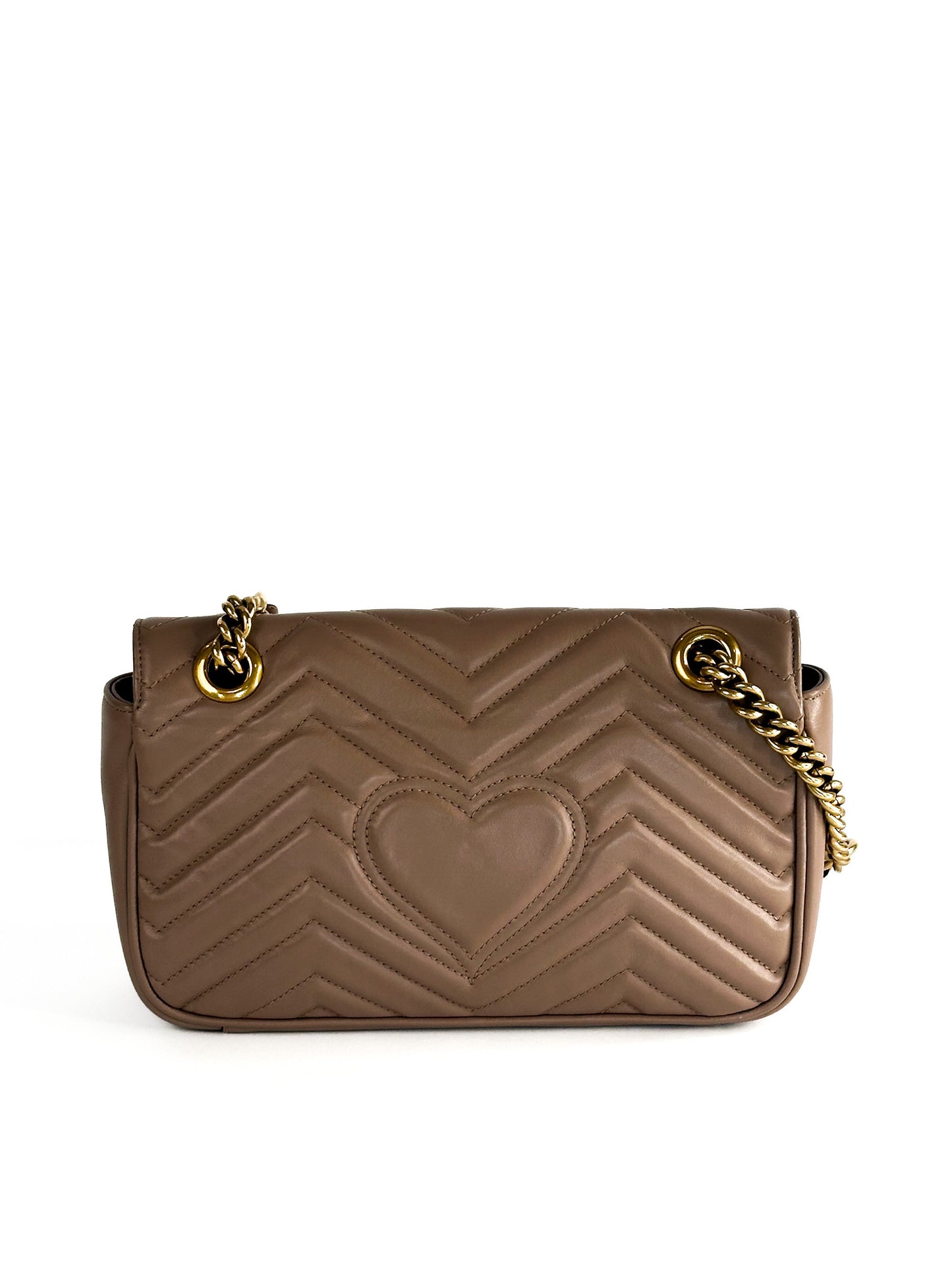 Gucci Calfskin Matelasse Small GG Marmont Shoulder Bag