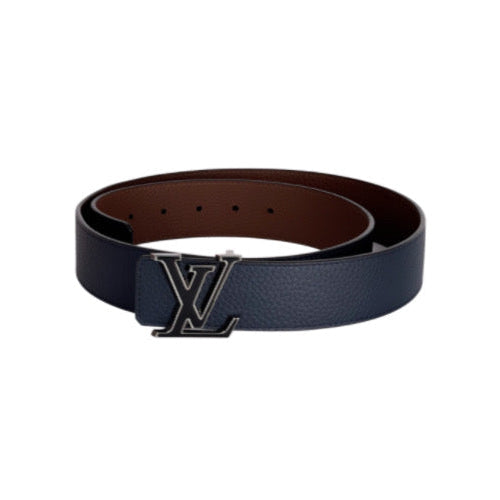 Louis Vuitton Reversible Navy Blue/Brown LV Tilt Buckle Belt Size