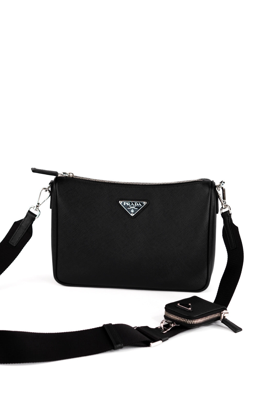 Prada Saffiano-Leather Shoulder Bag