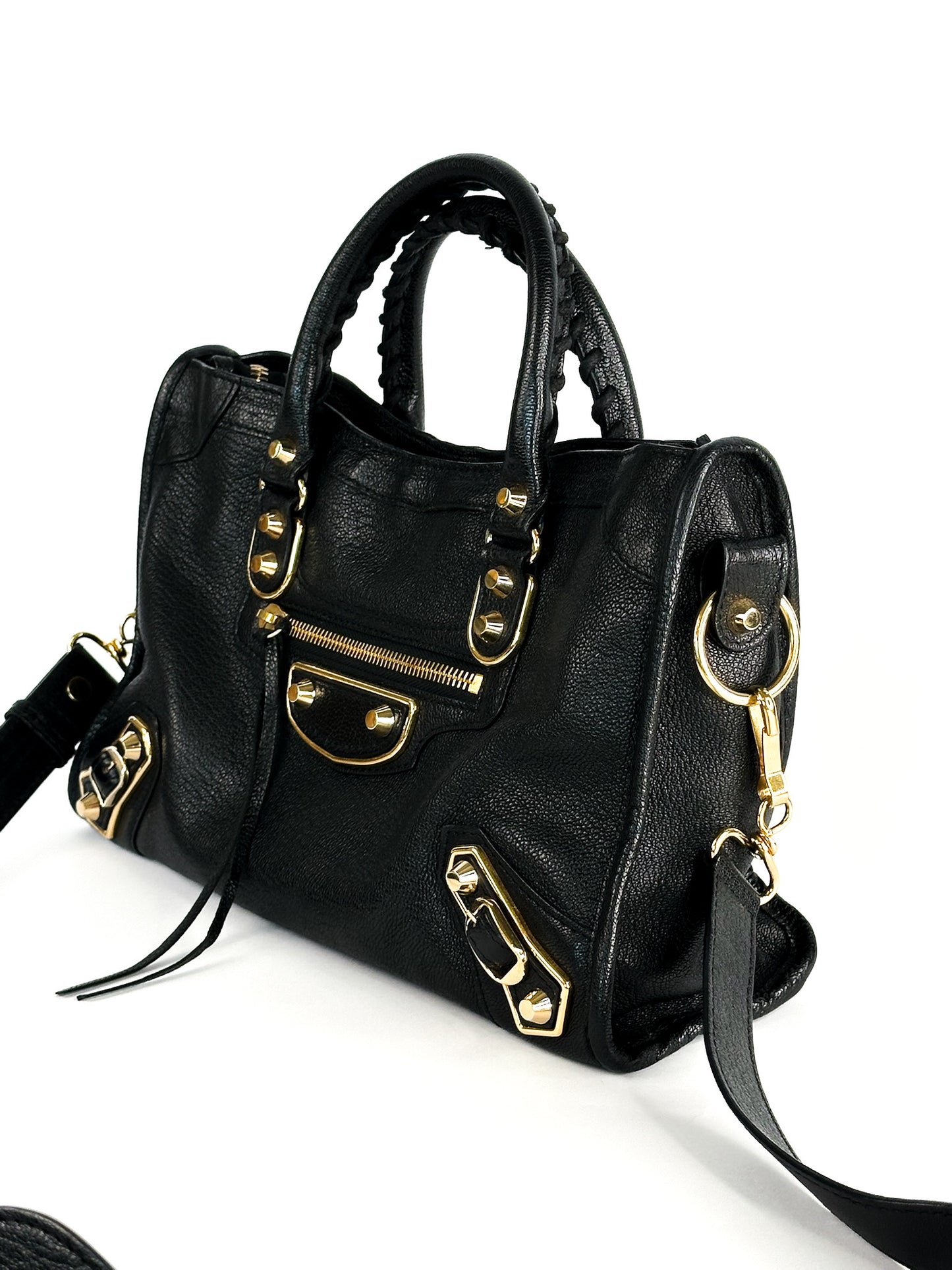 Balenciaga Classic City Small Metallic Edge Black