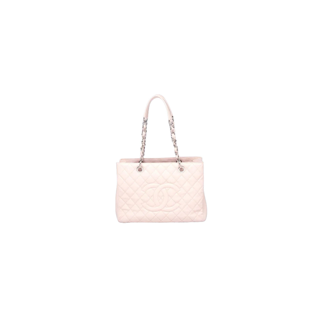Chanel Caviar Grand Shopping Tote (GST) Quilted Caviar Leather Silver Hardware
