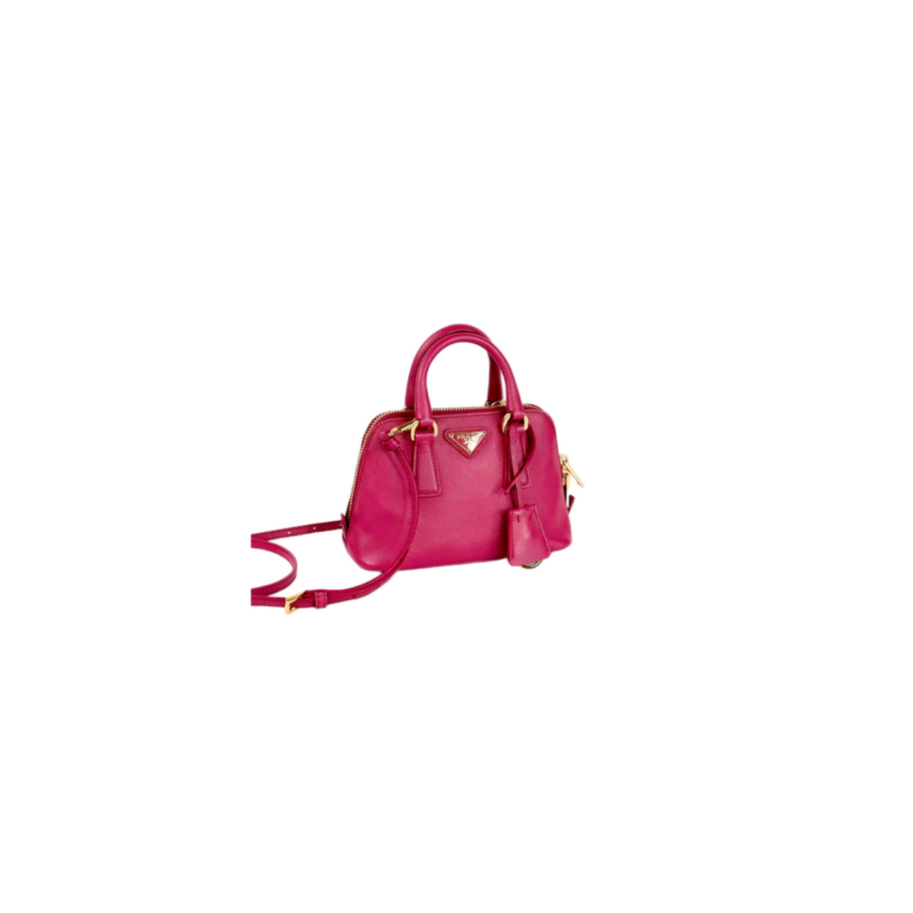 Prada Mini Saffiano Promenade Bag, Fuschia Pink