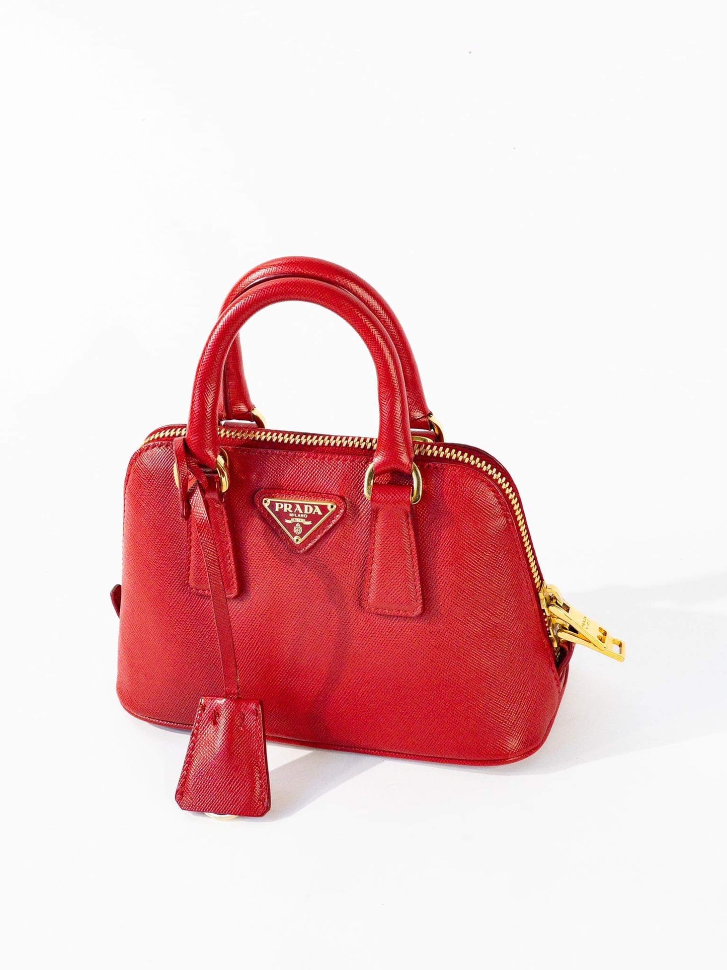 Prada Mini Saffiano Promenade Bag, Red