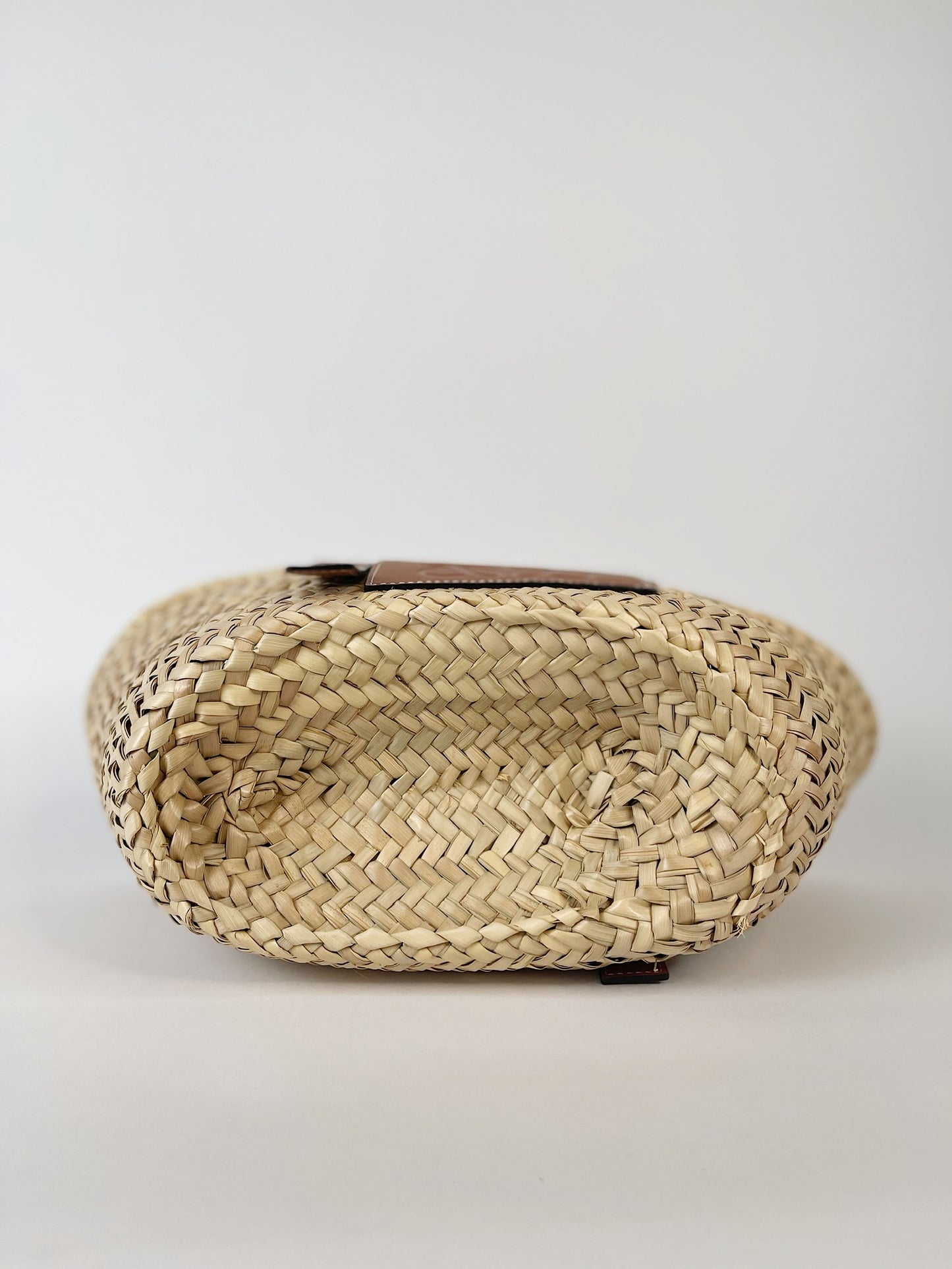 Loewe Basket Bag in Palm Leaf And Calfskin