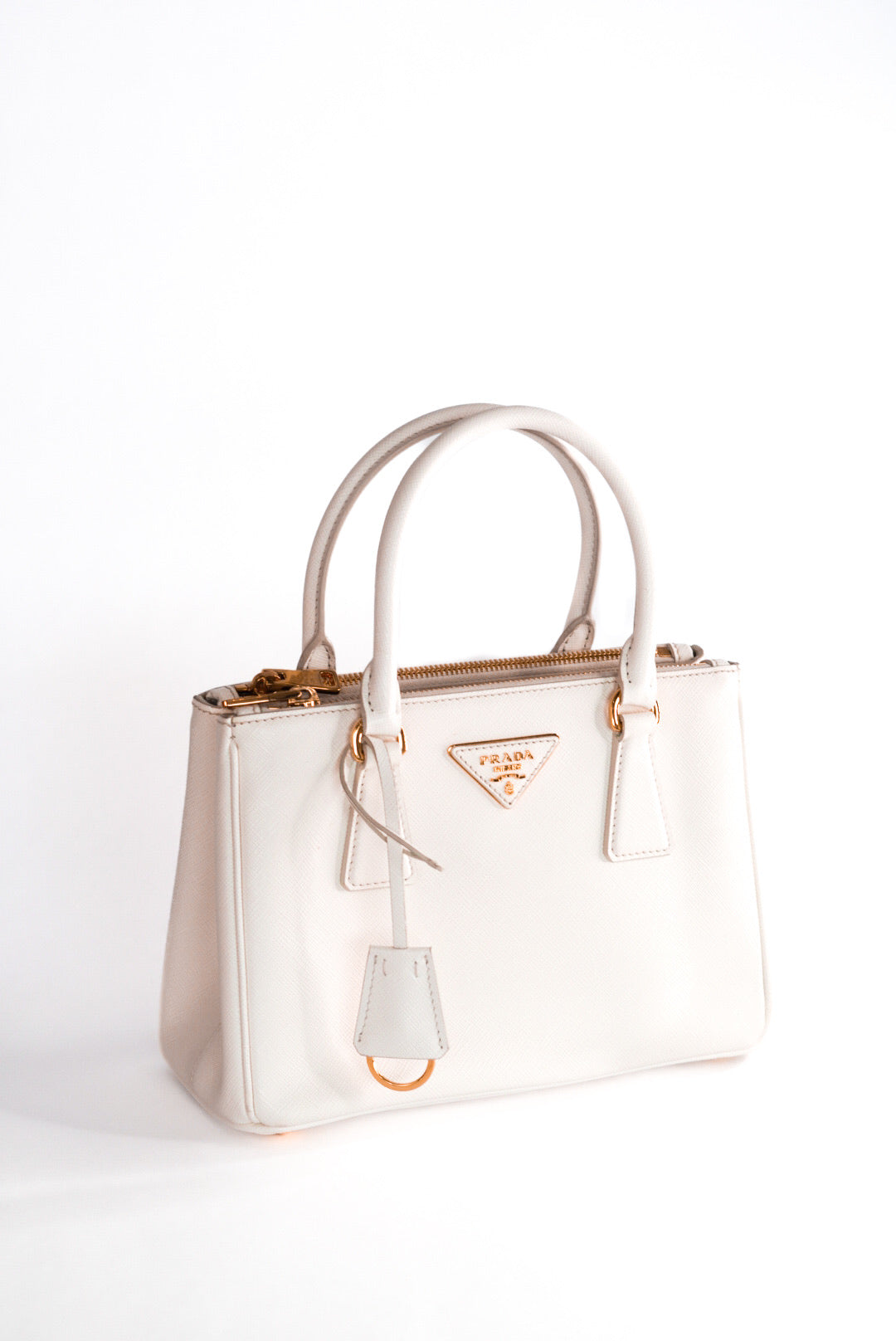Prada Small Saffiano Galleria White