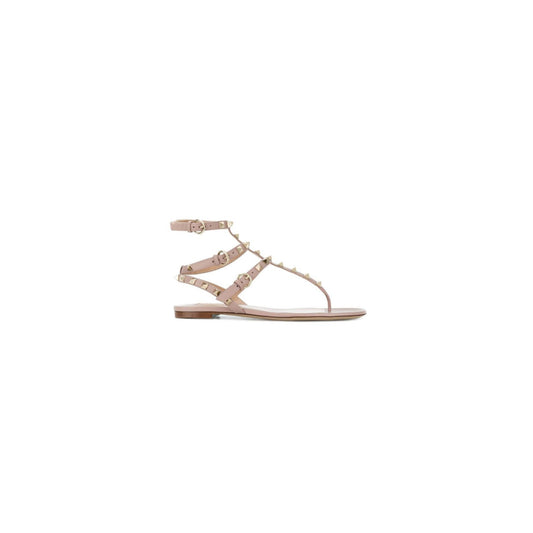 Valentino Garavani Rockstud Flip Flop Sandal In Calfskin Leather Size 36