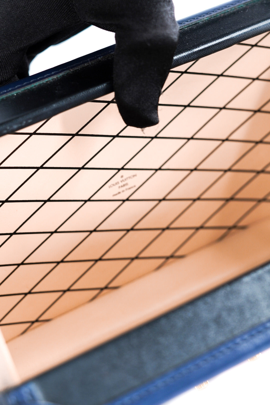 Louis Vuitton Monogram Malletage Print Petite Malle Marine Rouge