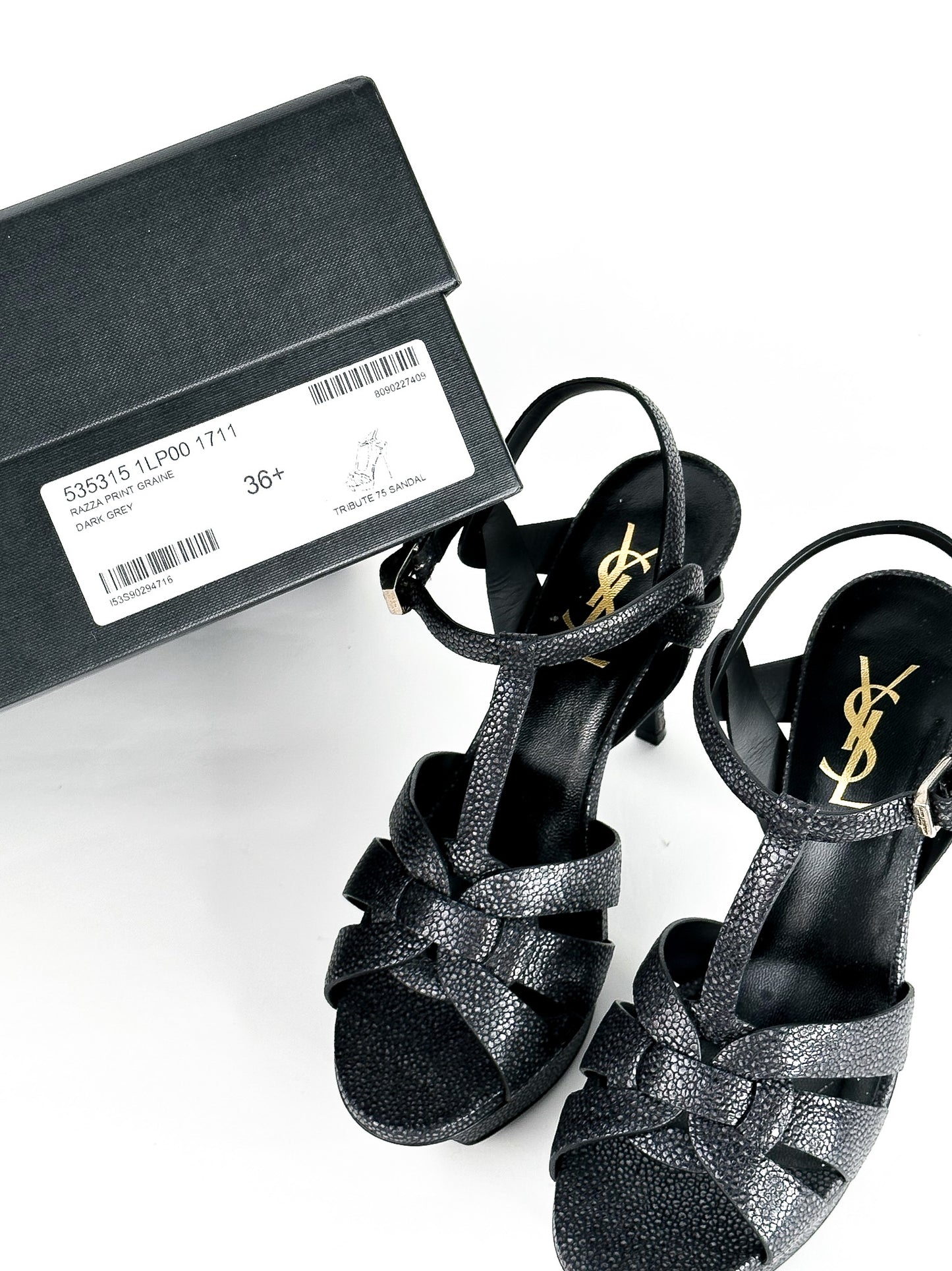YSL Saint Laurent Tribute Platform Heels Size 36