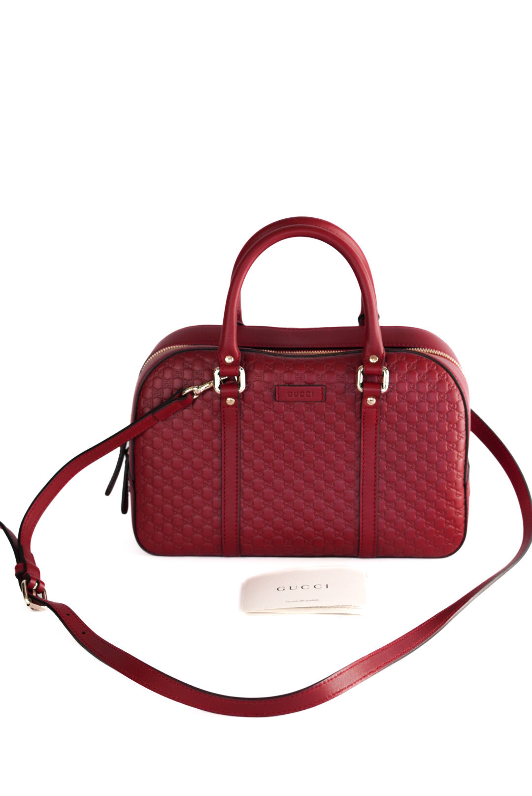 Gucci Soft Microguccissima Medium Crossbody Bag Rosso