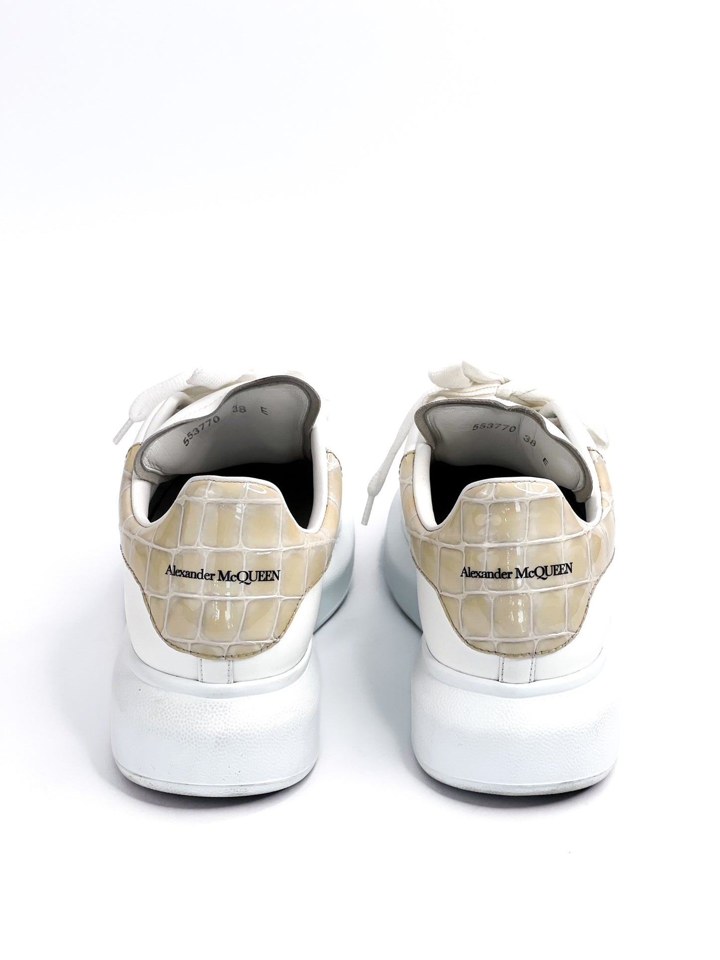 Alexander McQueen White Leather Sneakers Size 38