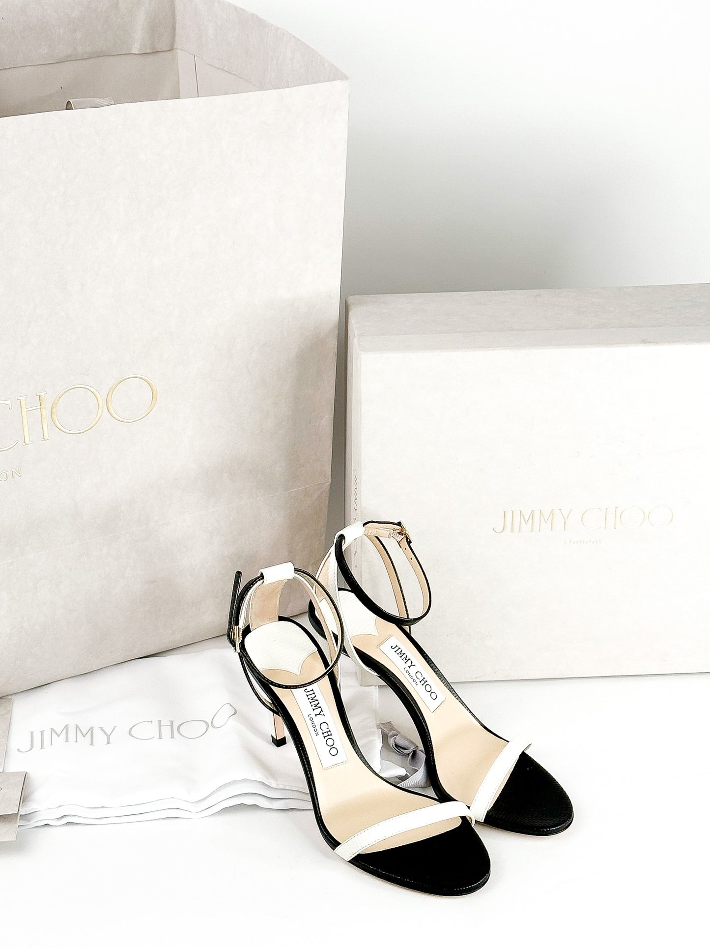 Jimmy Choo Minny Stiletto Sandals Size 36 1/2