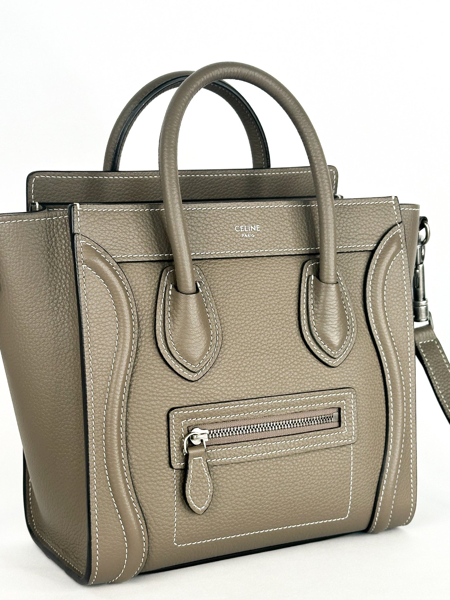 Celine Nano Luggage in Drummed Calfskin