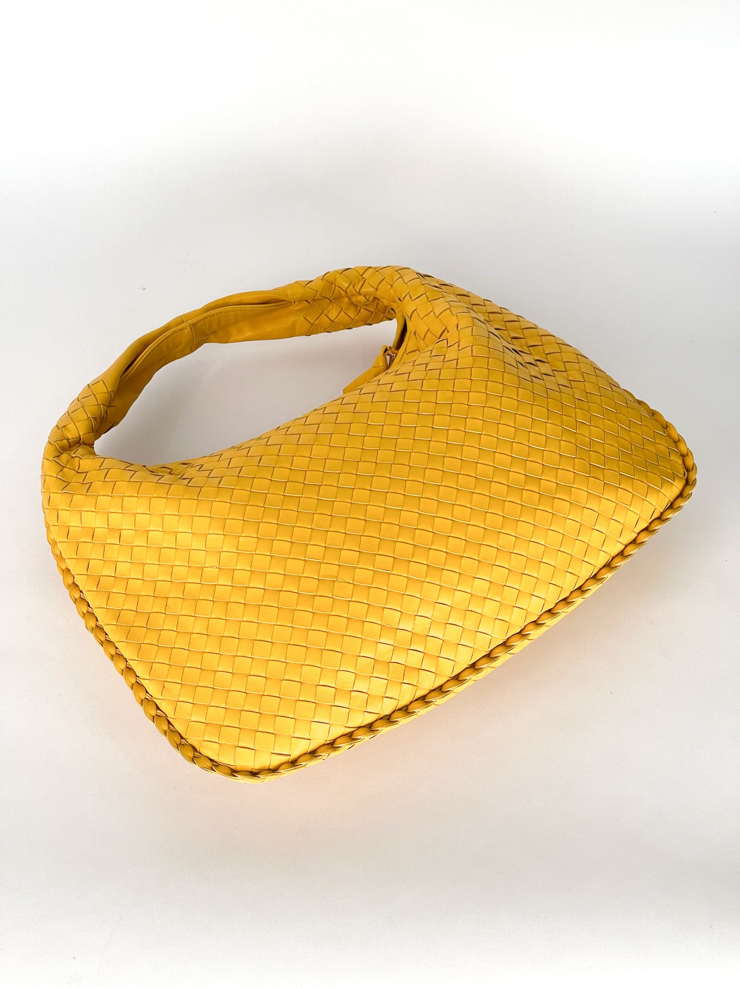 Bottega Veneta Intrecciato Leather Hobo Bag Yellow