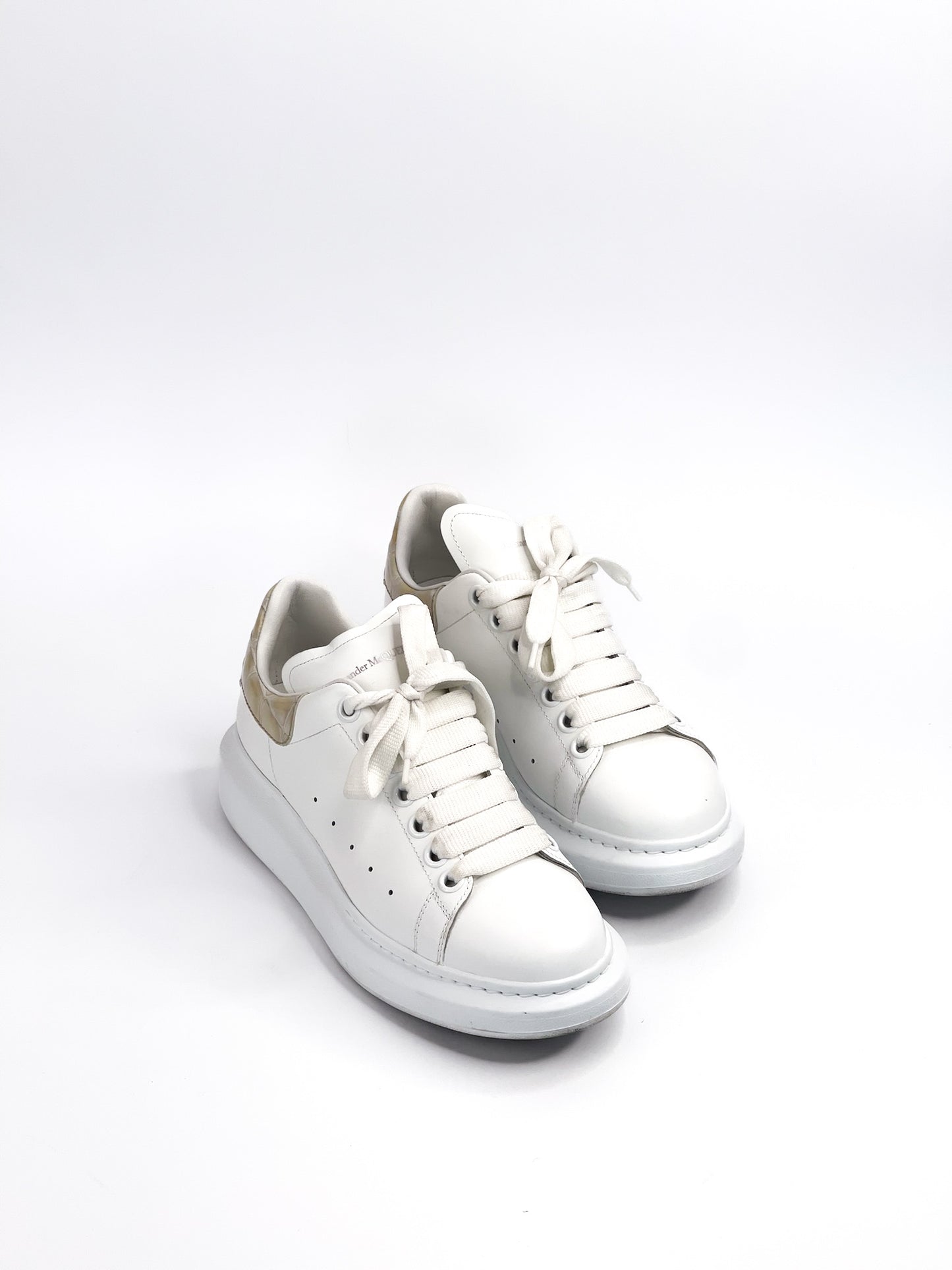 Alexander McQueen White Leather Sneakers Size 38