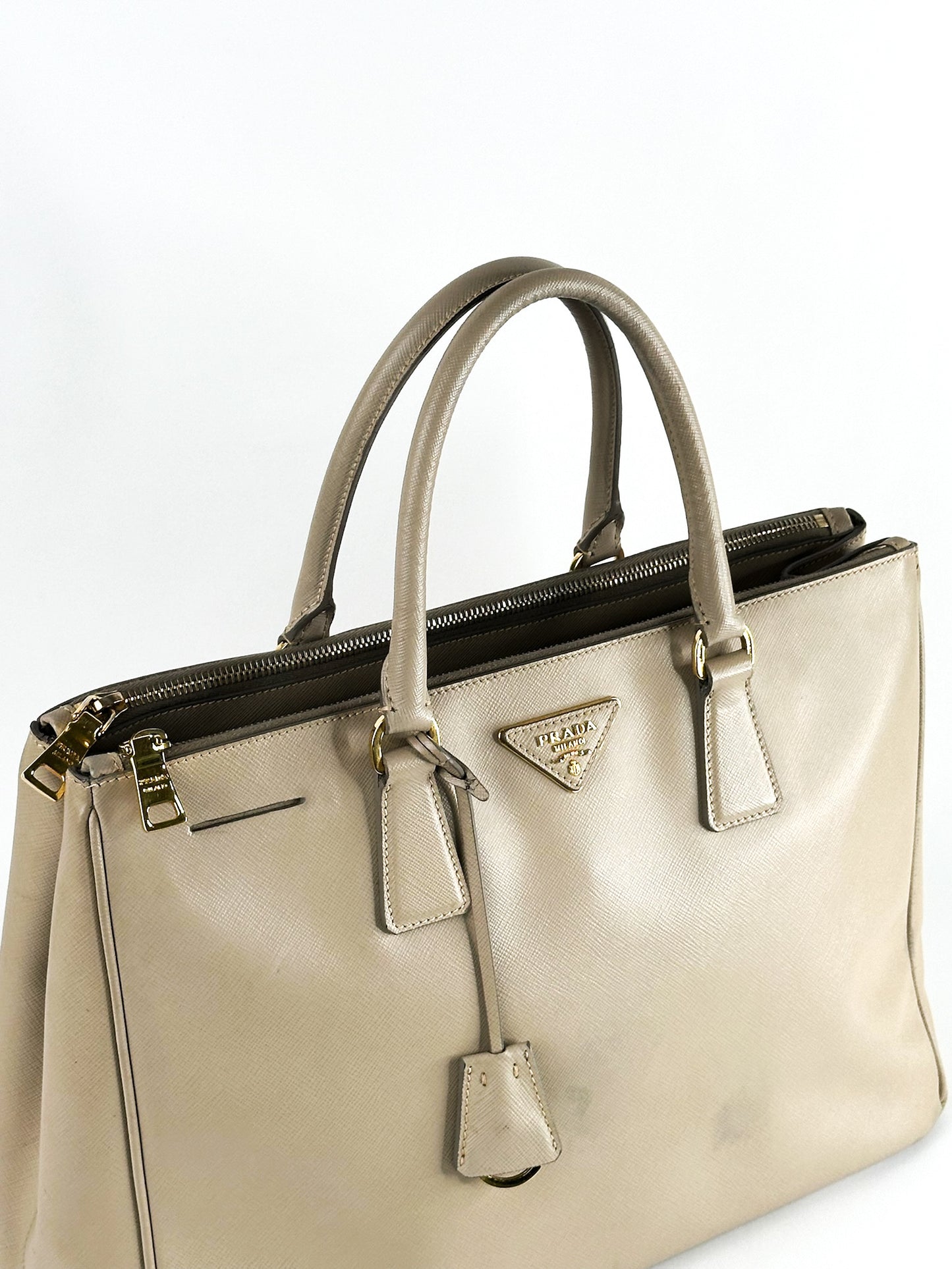Prada Galleria Saffiano Leather Taupe