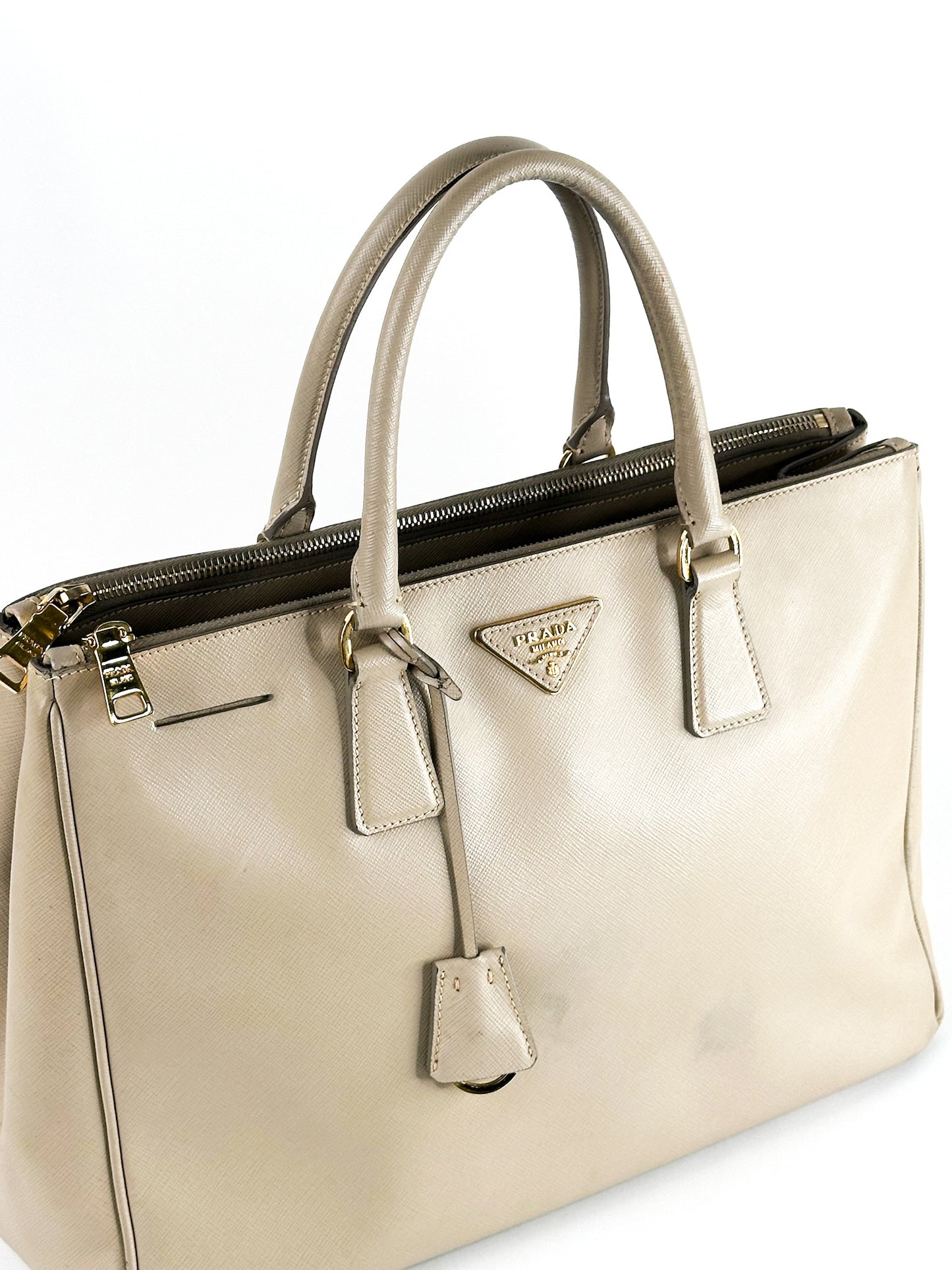Prada Galleria Saffiano Leather Taupe