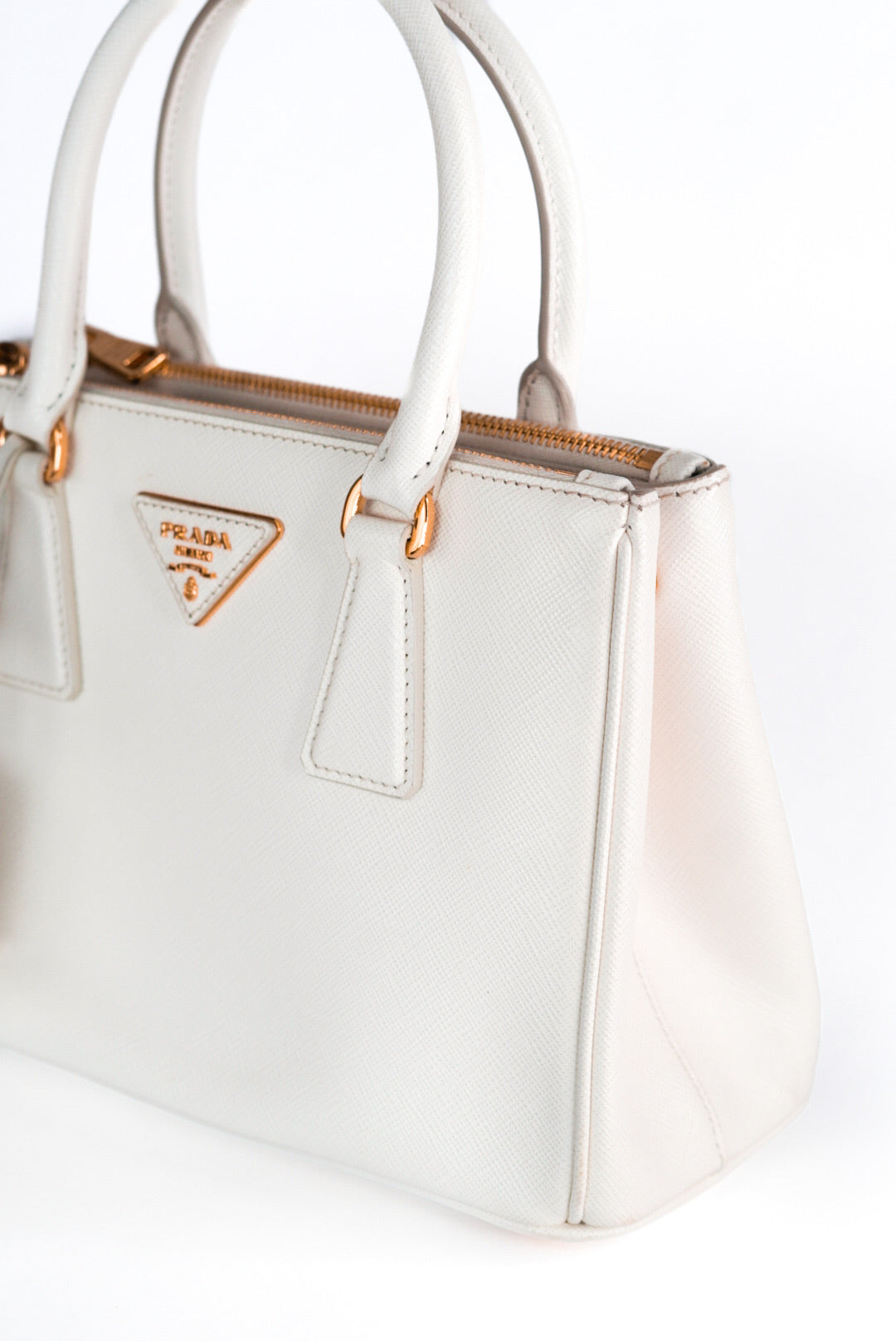 Prada Small Saffiano Galleria White
