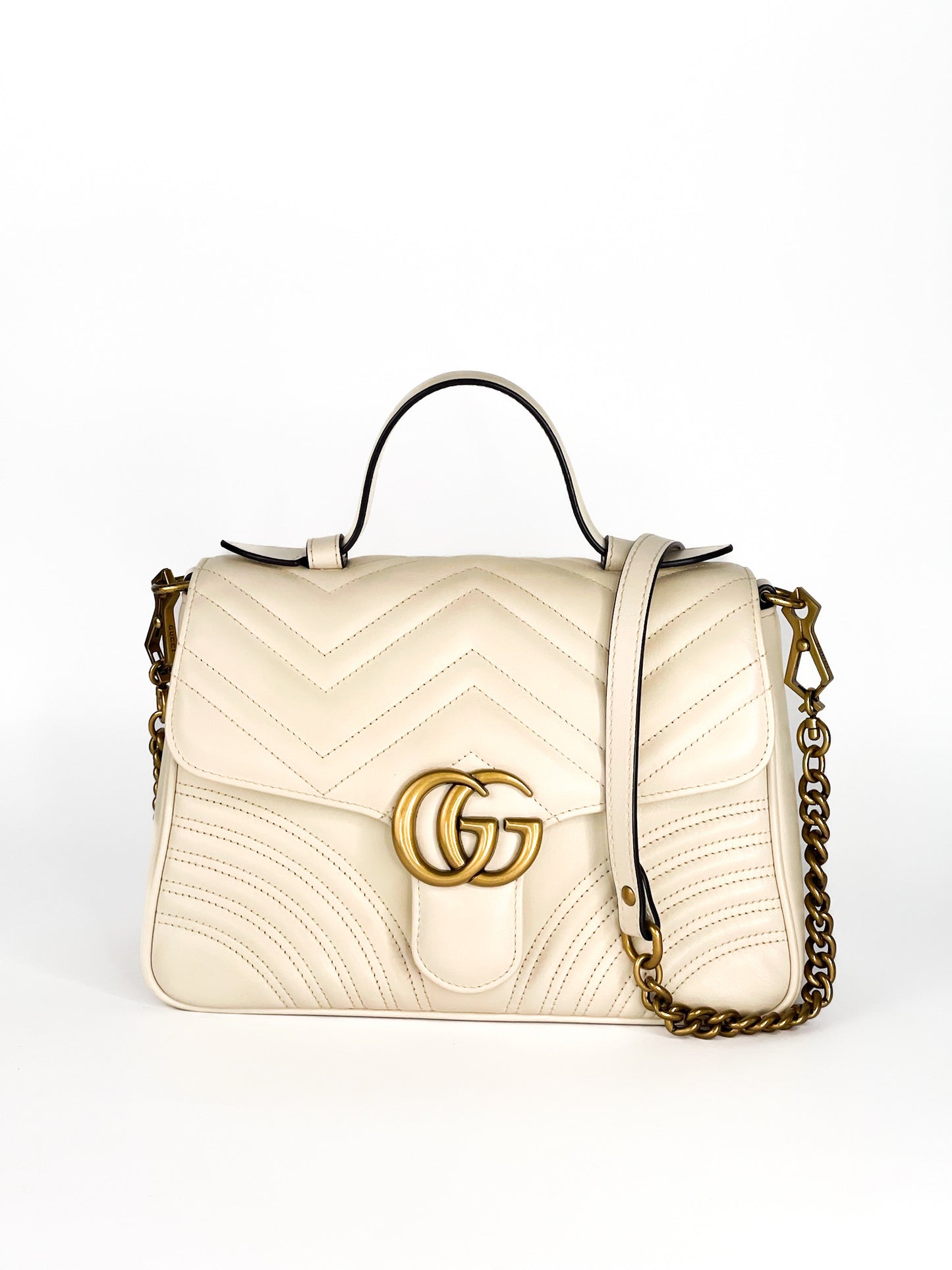 Gucci GG Marmont Matelasse Leather Top Handle Satchel