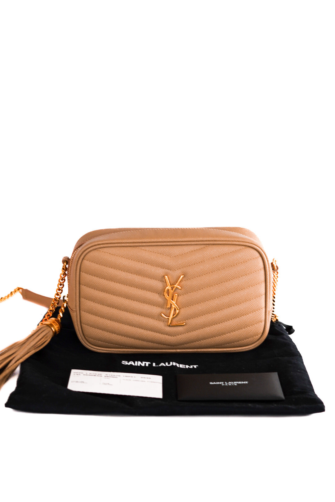 Saint Laurent Grain De Poudre Matelasse Monogram Mini Lou Camera Bag
