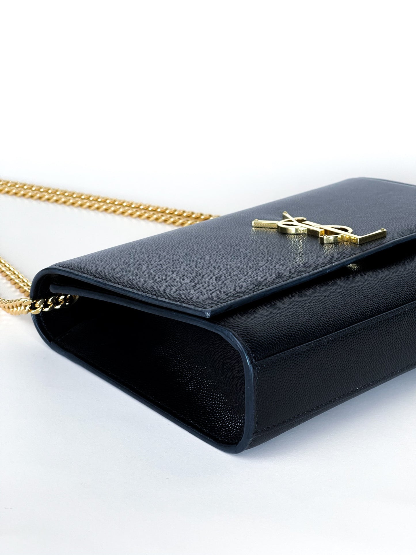 Saint Laurent Kate Medium Black in Grained Leather