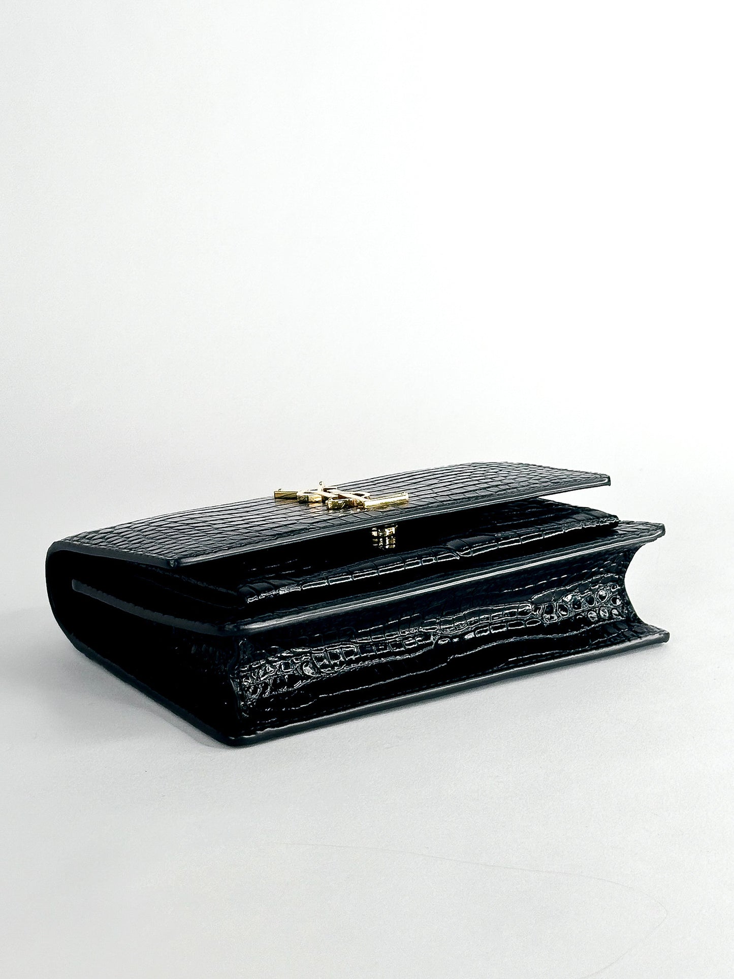 Saint Laurent Sunset Crocodile Embossed Mini Bag