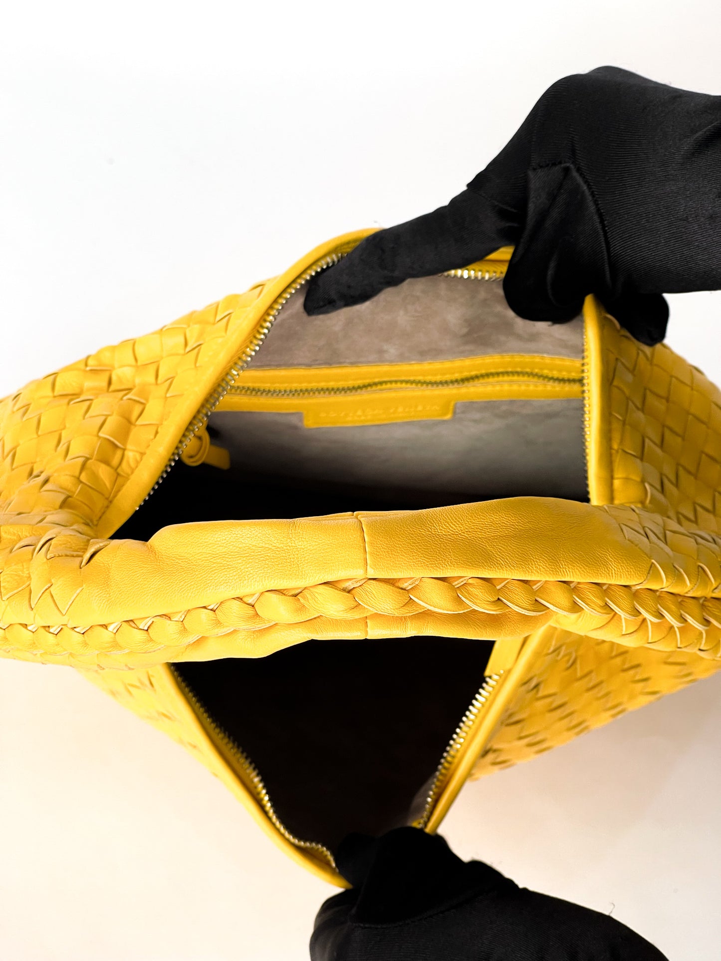 Bottega Veneta Intrecciato Leather Hobo Bag Yellow