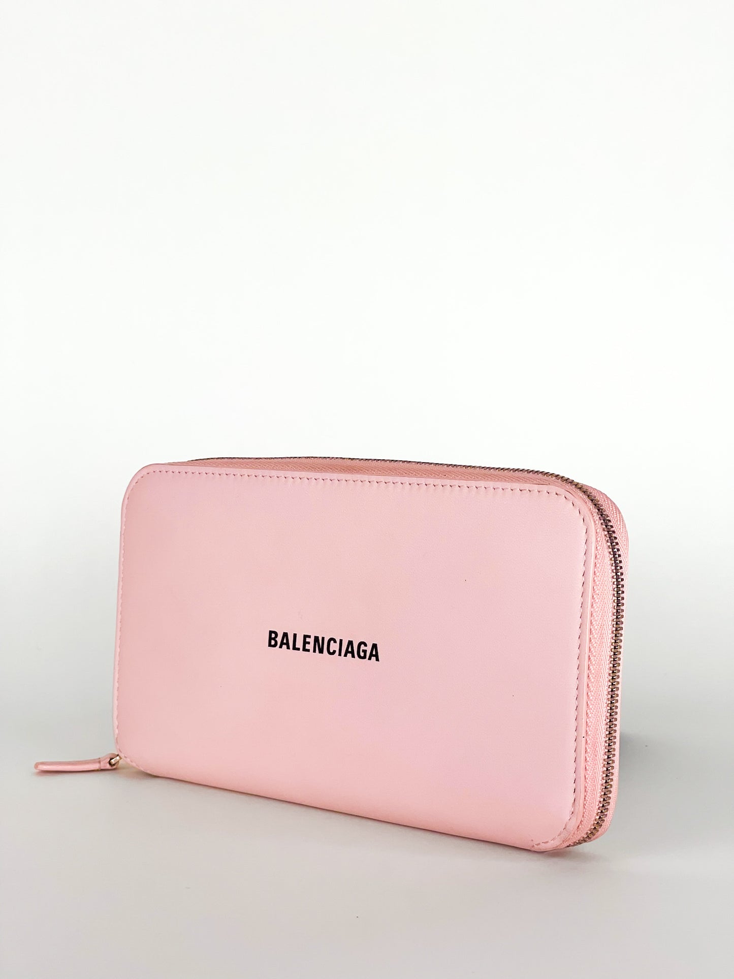 Balenciaga Long Wallet in Pink Leather