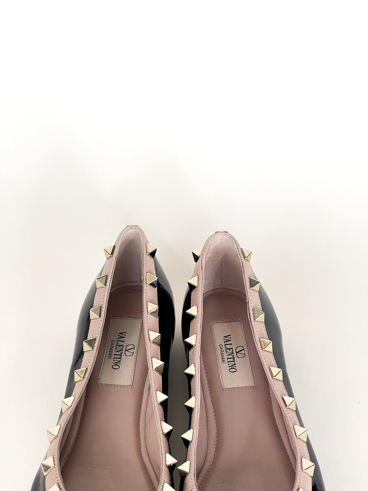 Valentino Garavani Rockstud Patent Bow Ballerina Flats Size 36