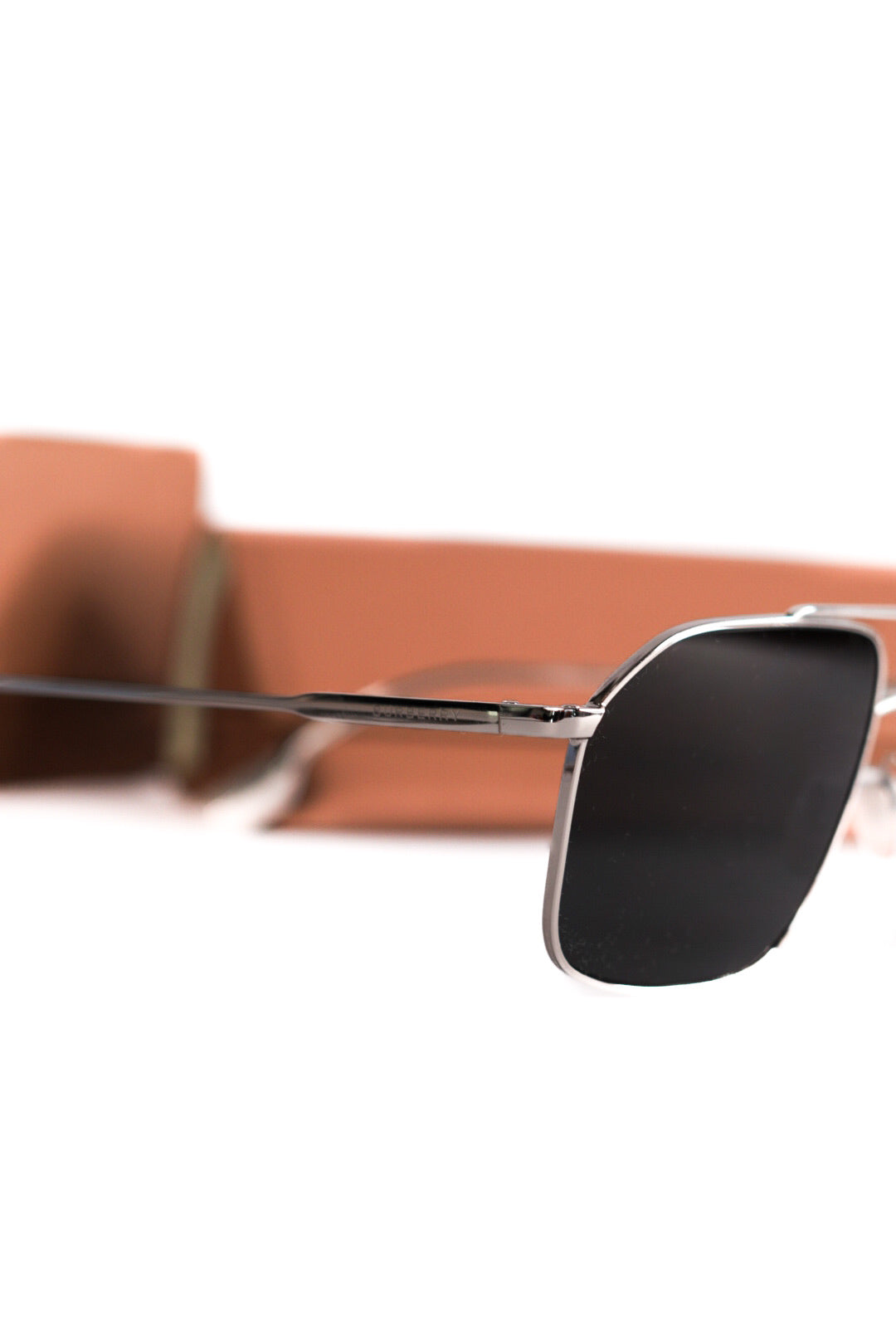 Burberry Webb Silver Rectangular Sunglasses
