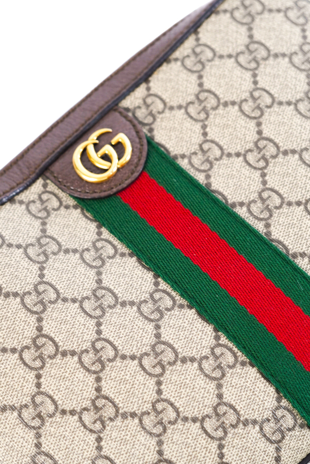 Gucci Ophidia Zip Wristlet Shoulder Bag GG Coated Canvas Crossbody Bag