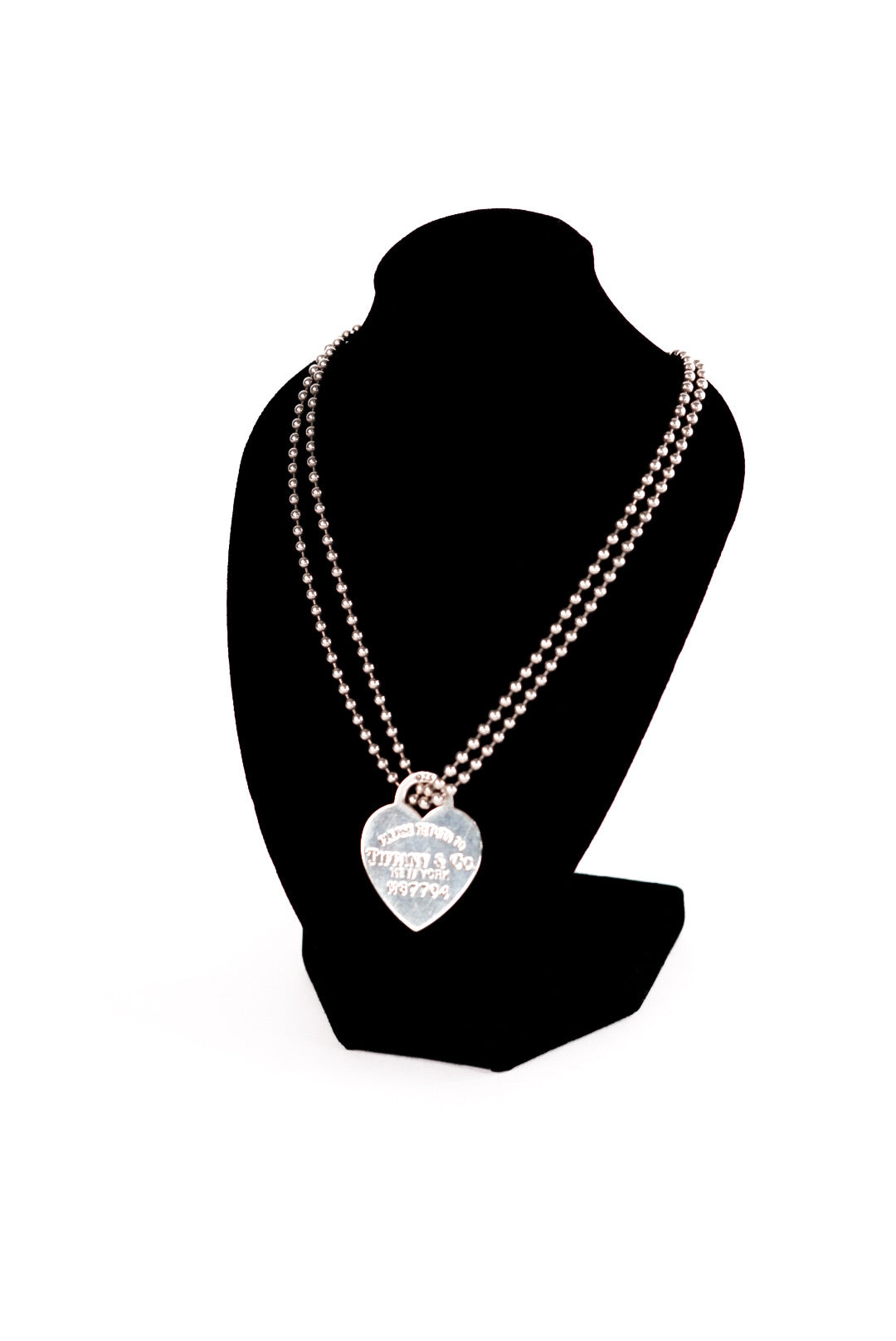 Tiffany & Co. Return to Tiffany .925 Heart Pendant with 34" Long Ball Chain