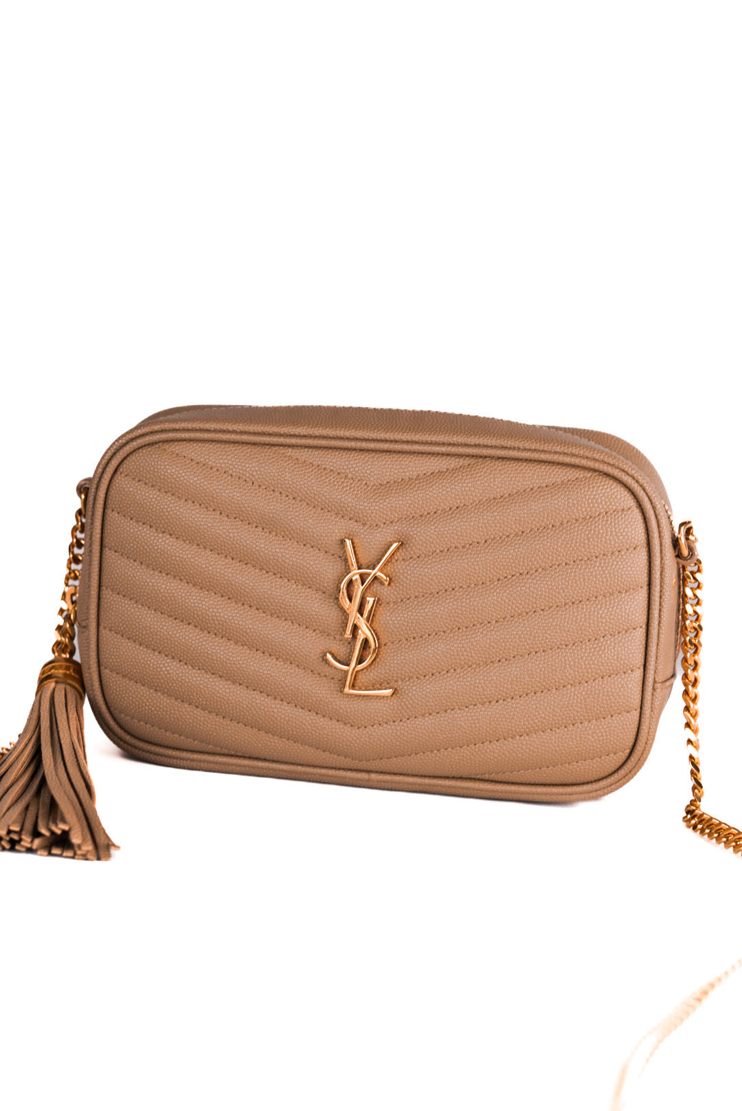 Saint Laurent Grain De Poudre Matelasse Monogram Mini Lou Camera Bag