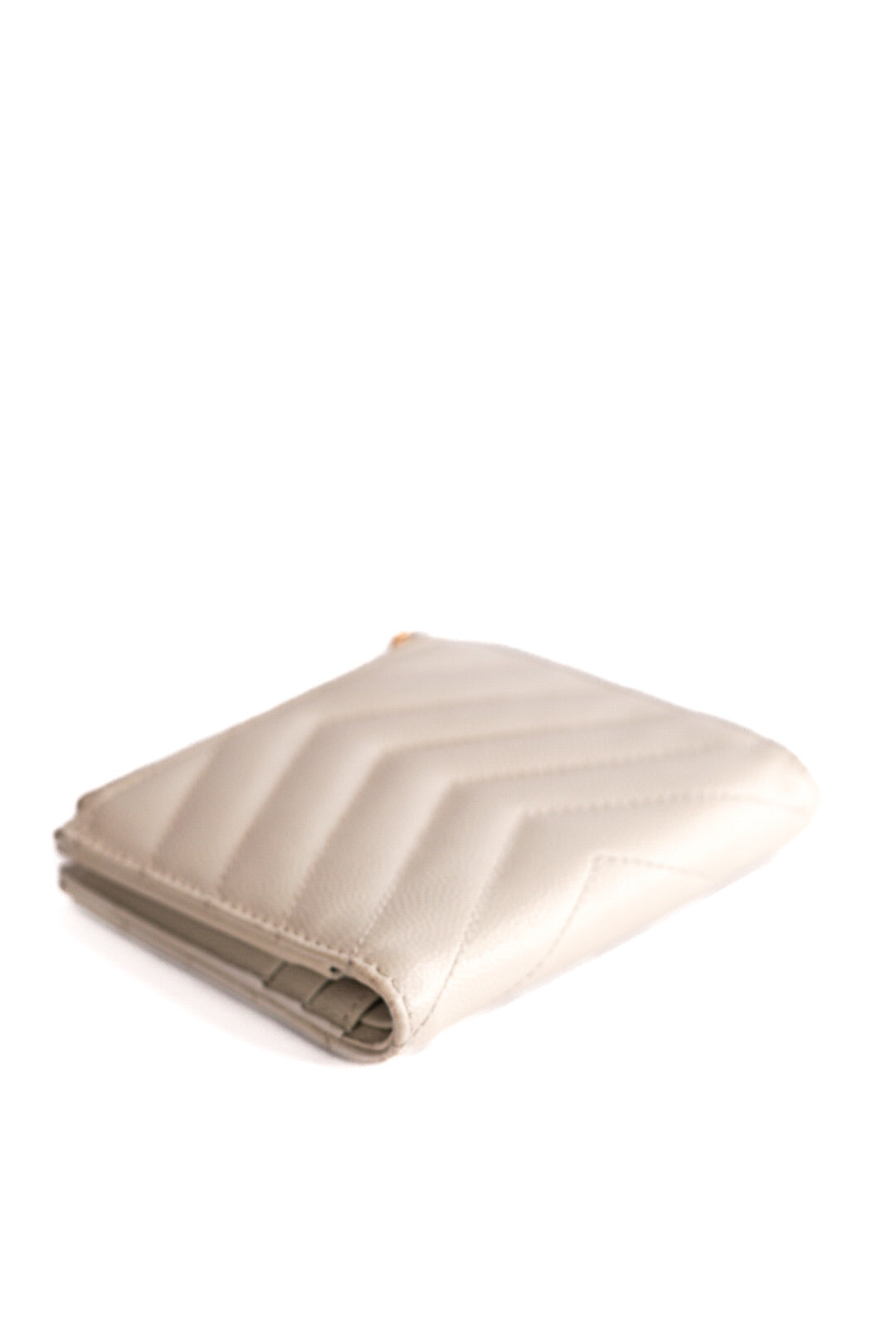 Saint Laurent Cassandre Matelassé Bifold Wallet in Grain De Poudre Leather