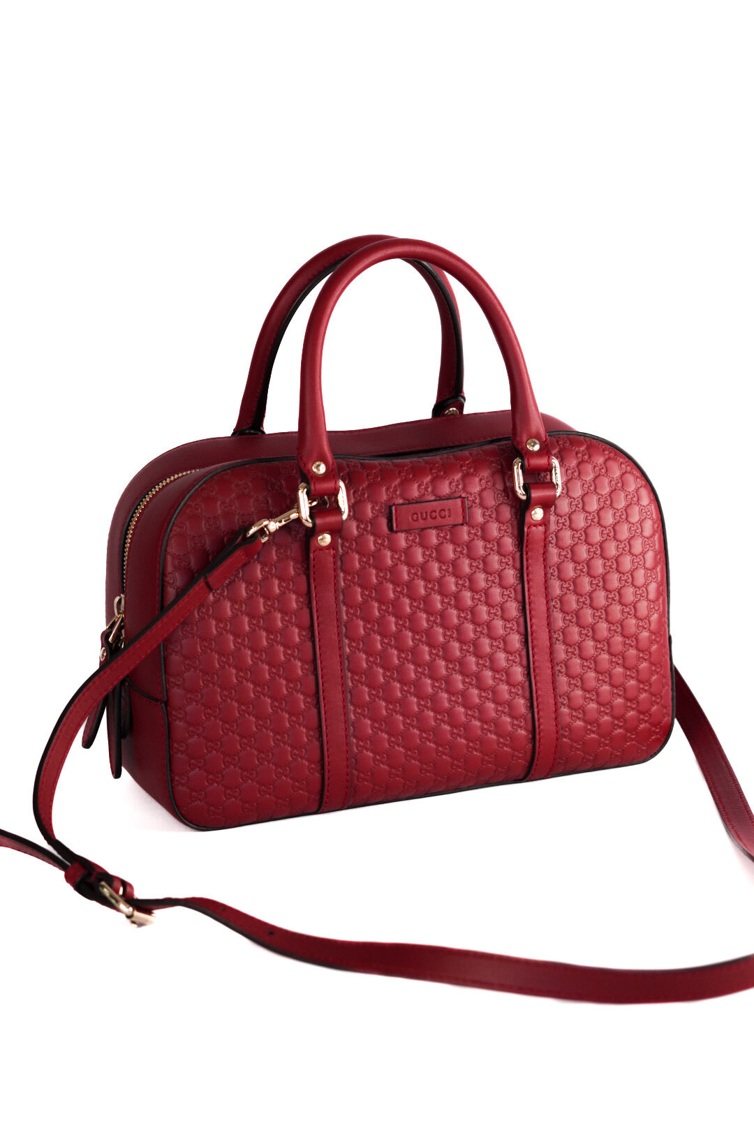 Gucci Soft Microguccissima Medium Crossbody Bag Rosso