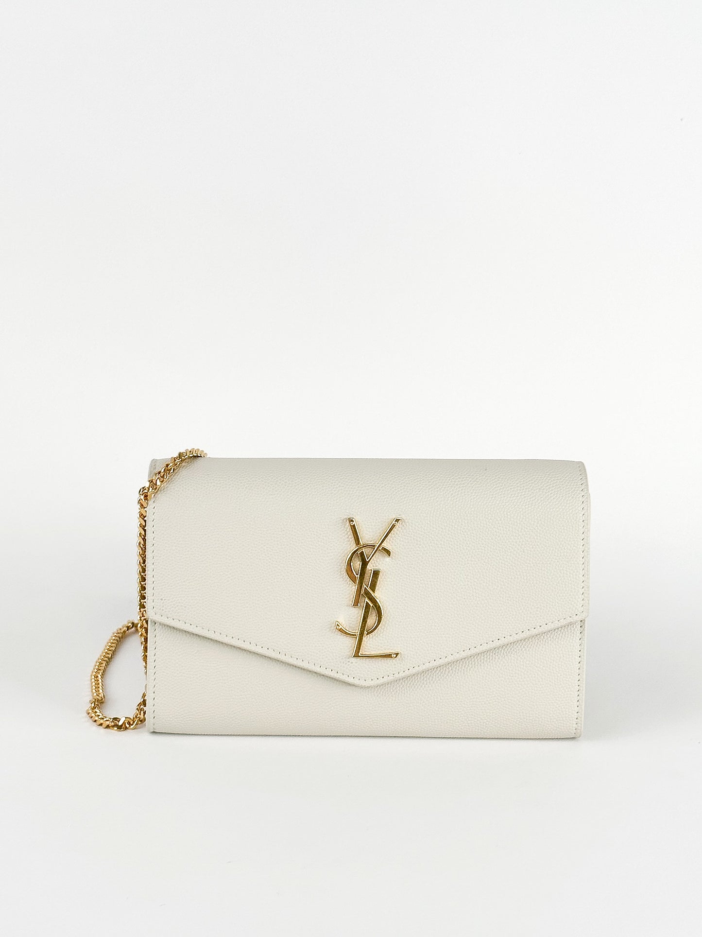 Saint Laurent Uptown Leather Wallet on Chain