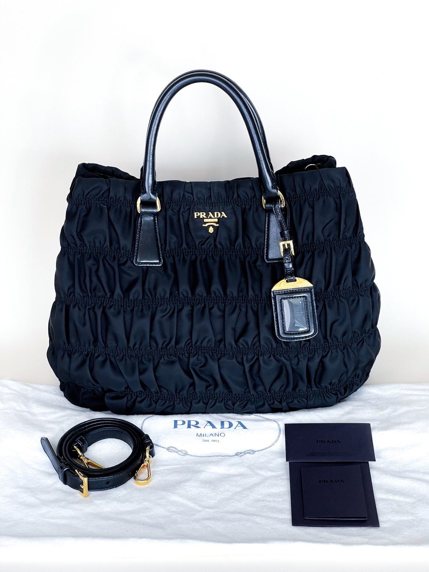 Prada Tessuto Gaufre Tote Bag