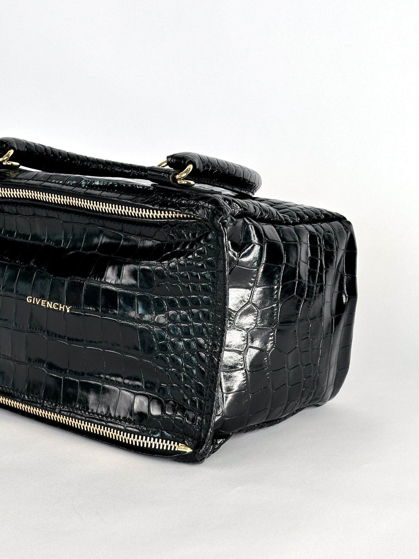 Givenchy Pandora Small Croc Embossed Bag