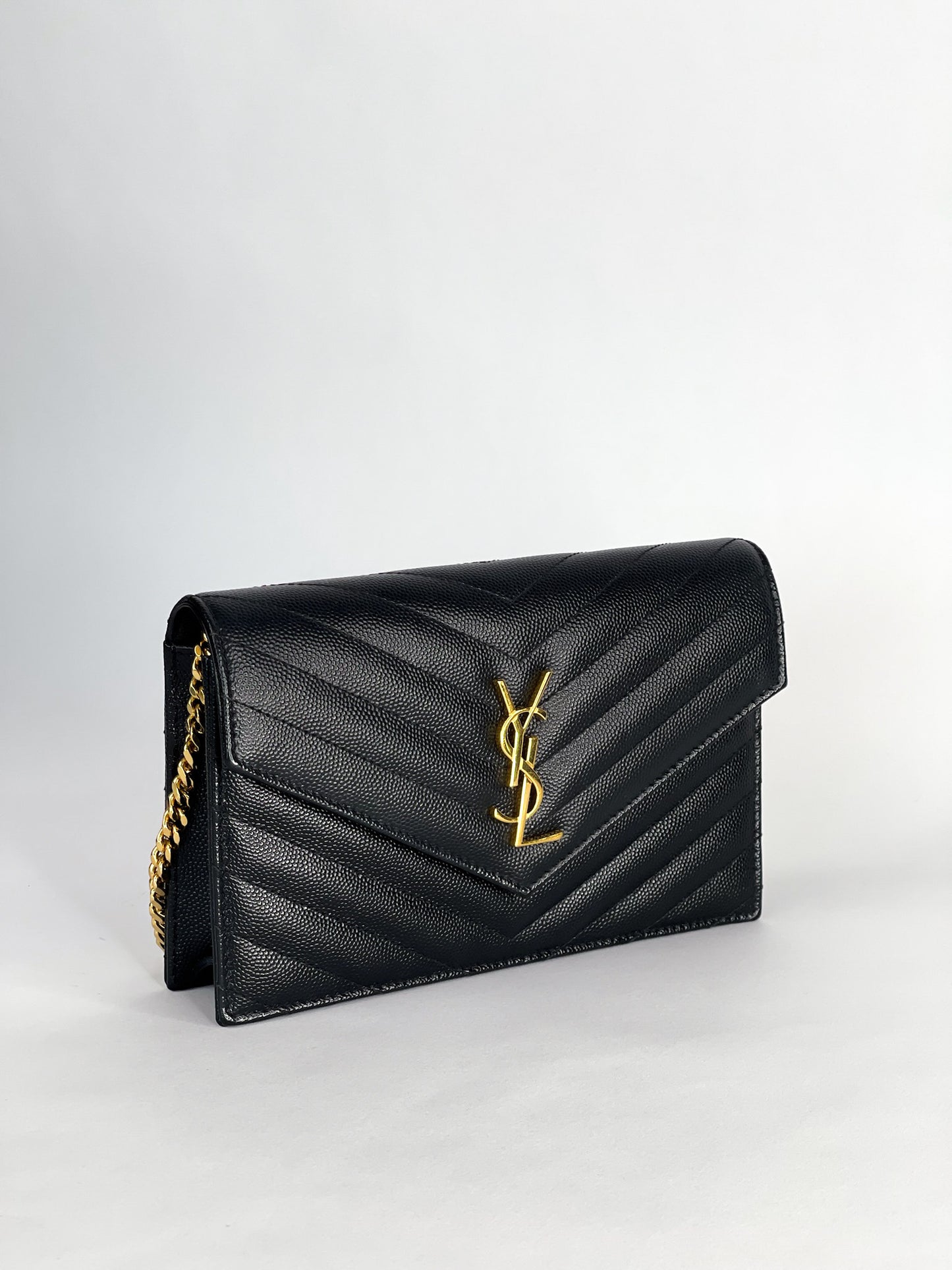 Saint Laurent Matelassé Wallet on Chain