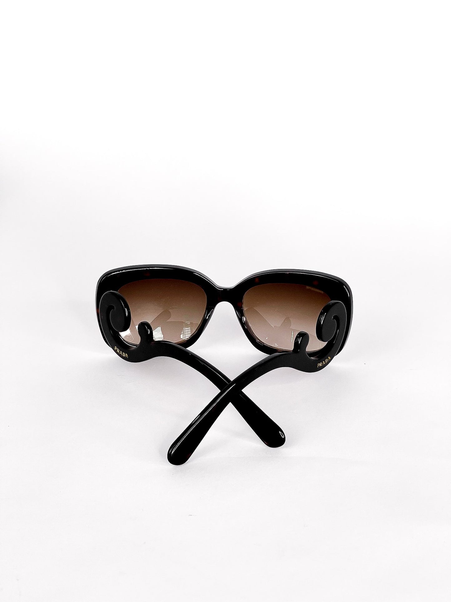 Prada Brown Tortoise Baroque Sunglasses
