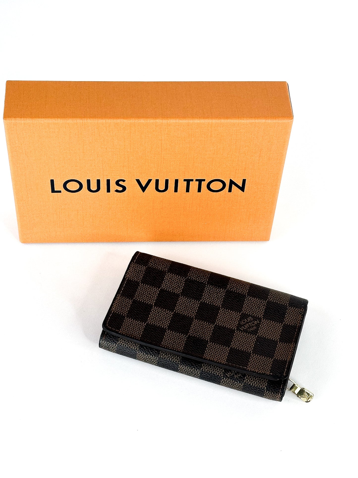 Louis Vuitton Damier Ebene Tri-fold Zip Wallet