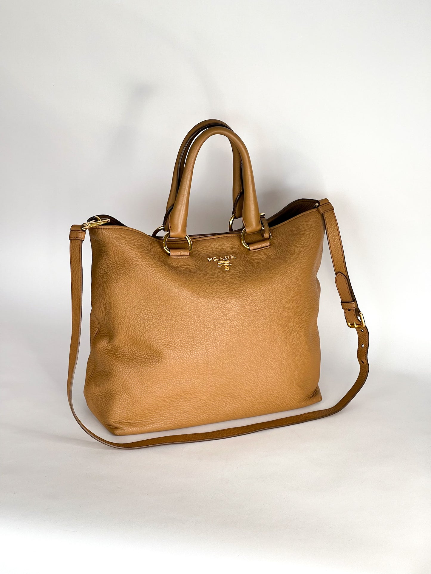 Prada Vitello Daino Leather Two Way Tote Bag