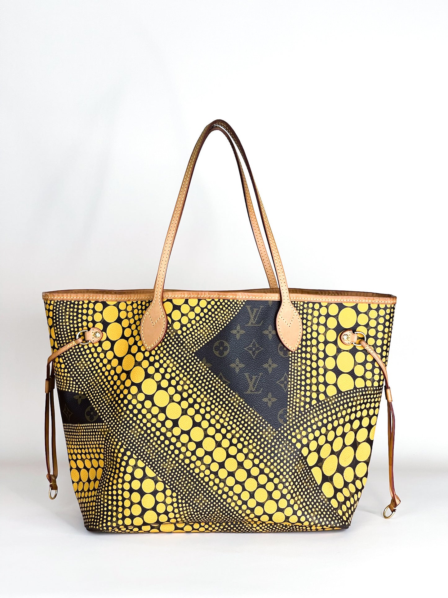 Louis Vuitton Neverfull Yayoi Kusama X Limited Edition Wave Monogram MM Tote Bag