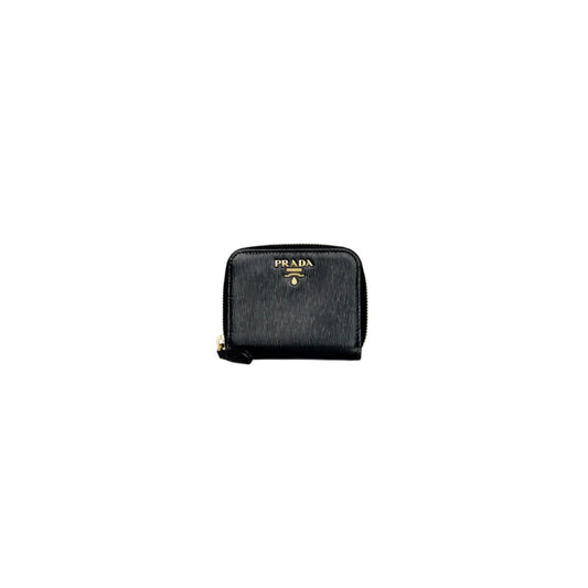 Prada Saffiano Leather Zip Around Coin Purse