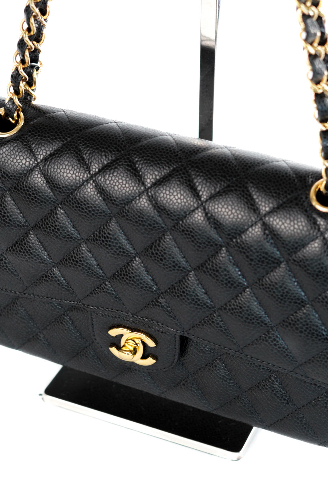 Chanel Classic Double Flap Caviar Leather Gold Hardware