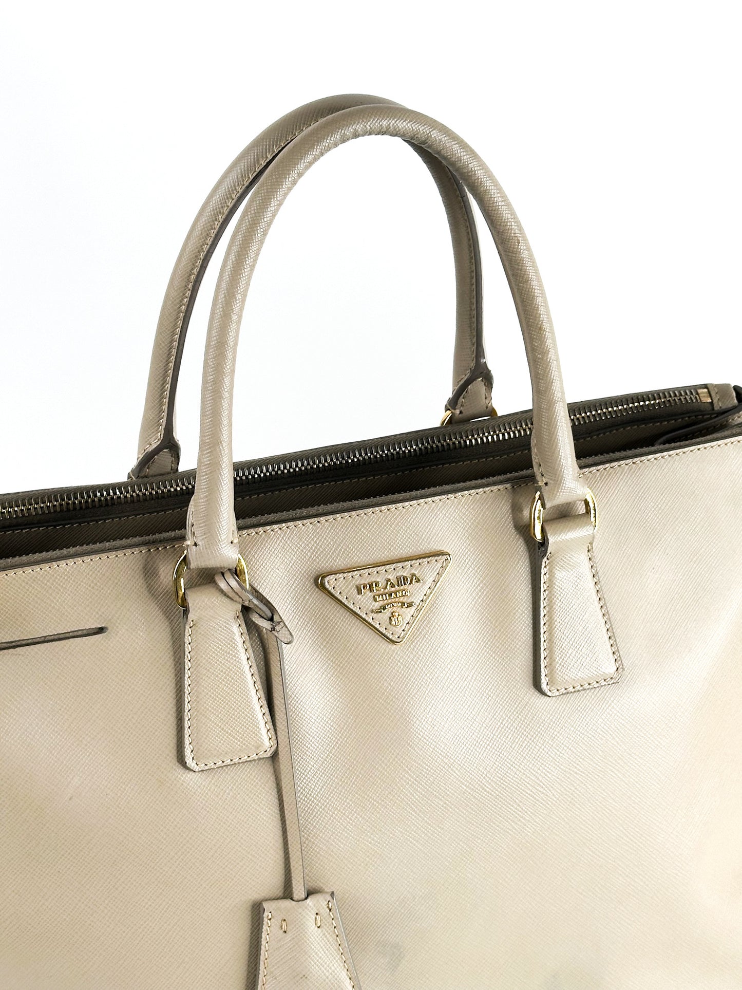 Prada Galleria Saffiano Leather Taupe