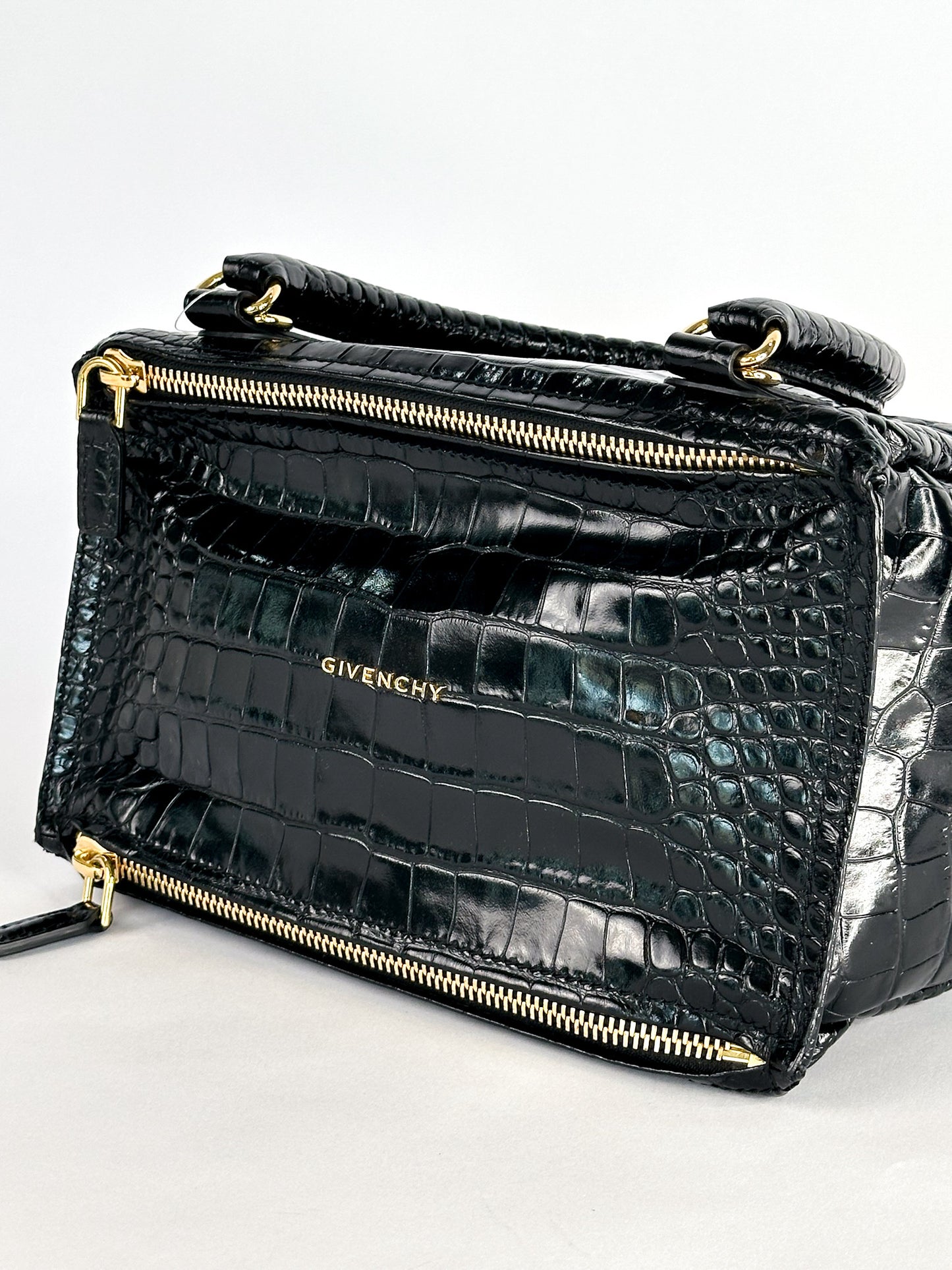 Givenchy Pandora Small Croc Embossed Bag