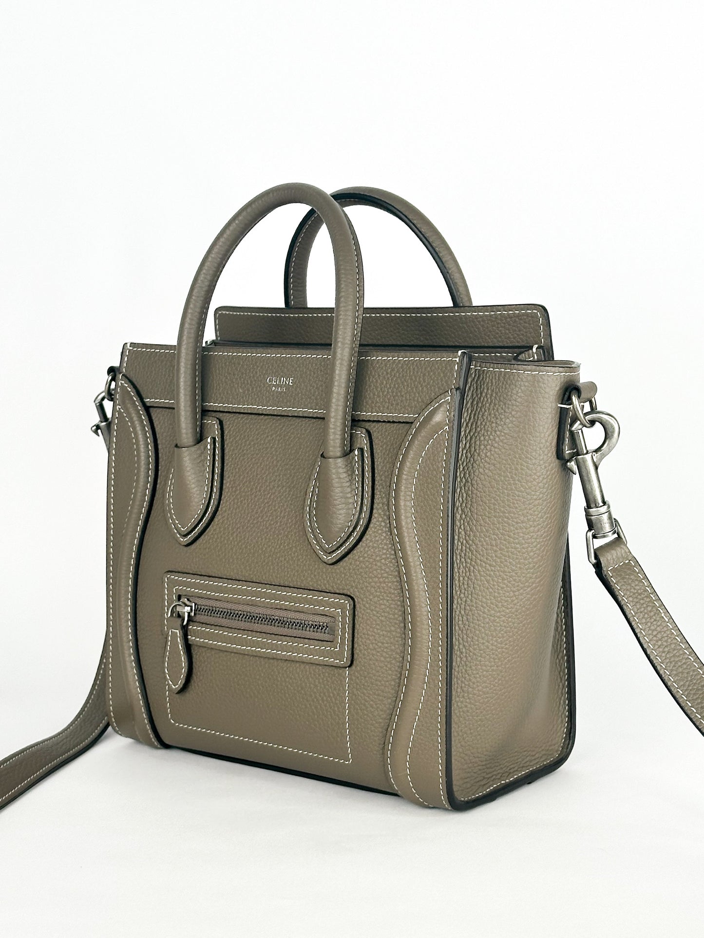 Celine Nano Luggage in Drummed Calfskin