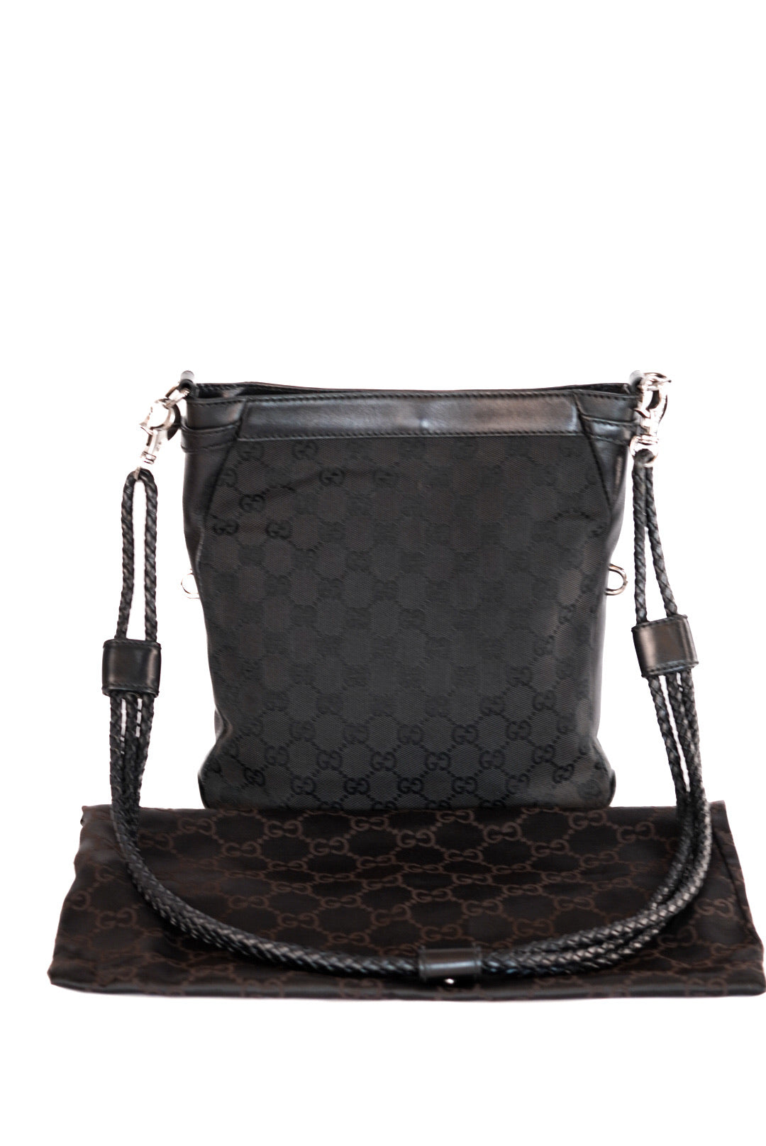 Gucci GG Nylon Flat Messenger Bag