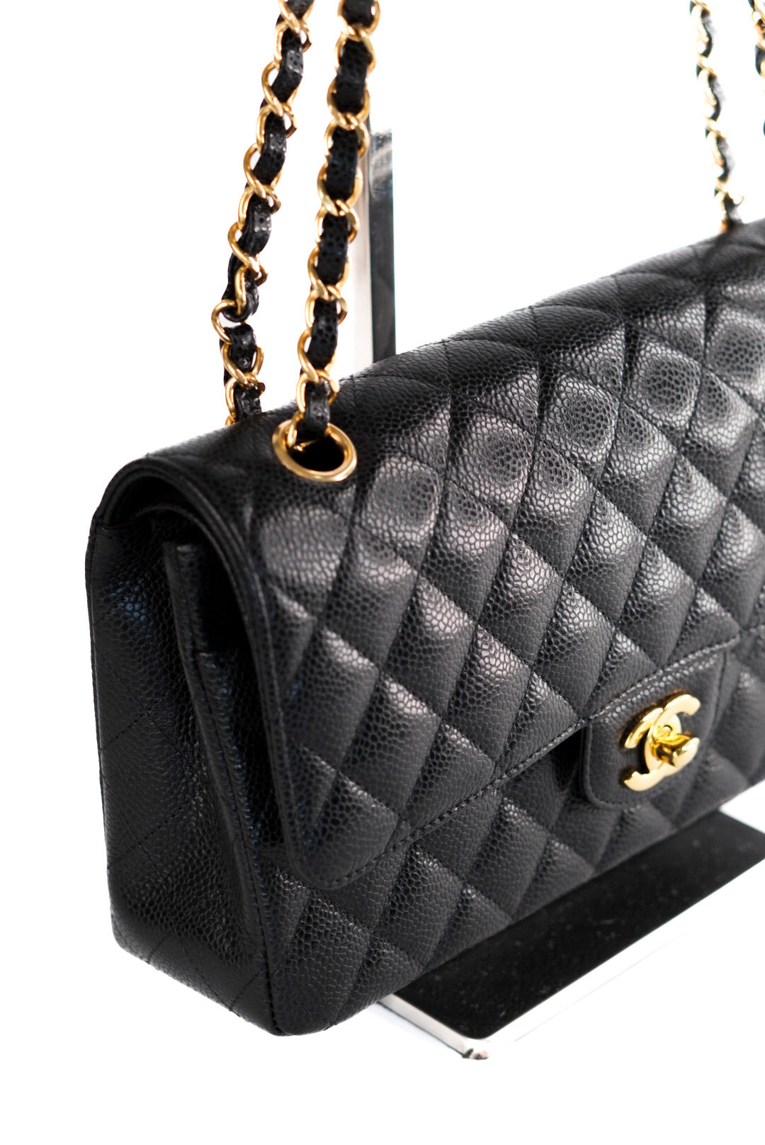 Chanel Classic Double Flap Caviar Leather Gold Hardware